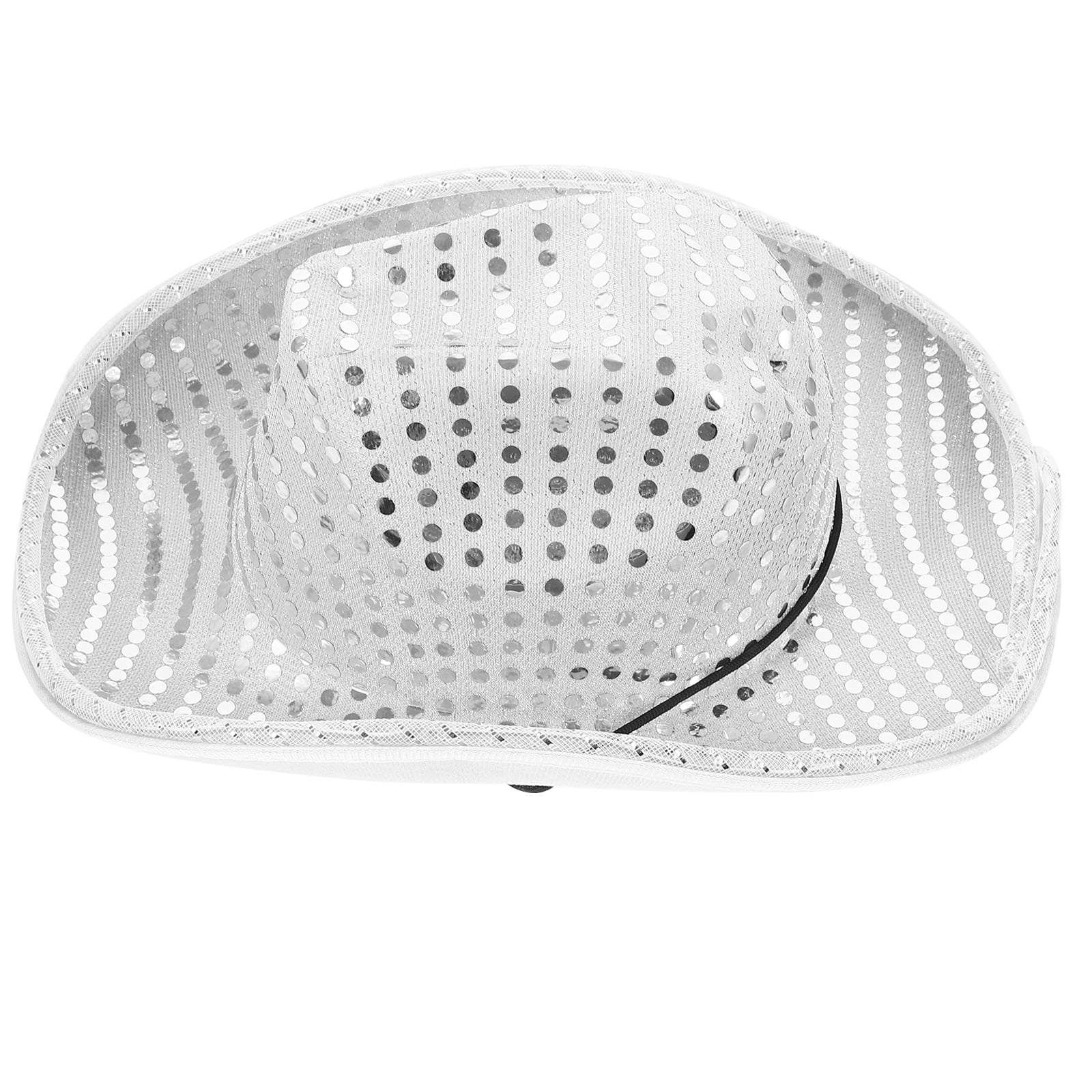 Masteelf Sequin Hat Wide Brim Top Fashion Cowboy Hat Carnival Party