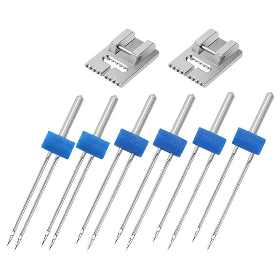 Masteelf Sewing Machine Double Needle Set Twin Seam Machines Needles
