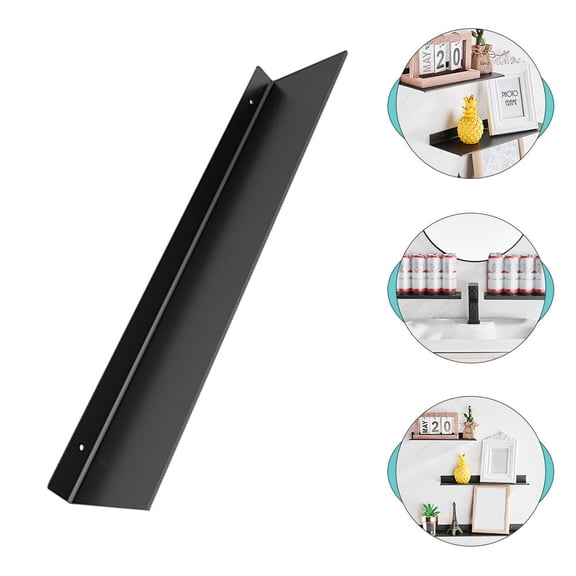 LOLIPPYY Bathroom Shelf Wall Black Aluminum Alloy Storage Rack for Homeowners 1Set