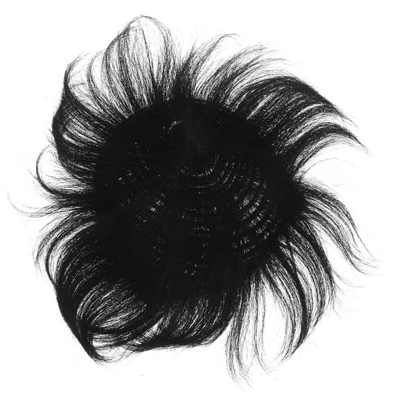 Masteelf Short Hair Wig for Balding Men Hairpiece Natural Looking Hair Toupee for Men Short Straight Wig Clip Hair Extension for Daily Use