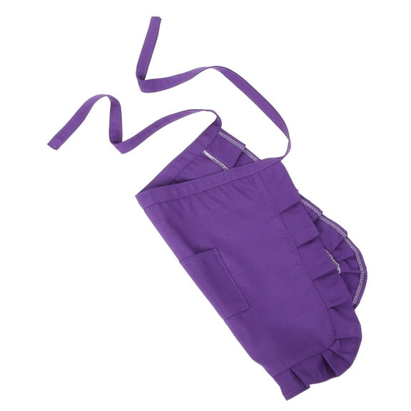 Masteelf Short Waiter Apron Pockets Waist Server Apron Service Short Aprons Unisex Half Aprons for Cafes Coffee Shops