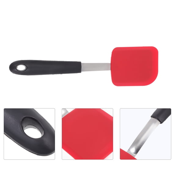HEATSHAKING Spatula Red Food Grade Silicone for Home Kitchen Gadget Cooking 1Pcs 9.4X2.6X0.6In