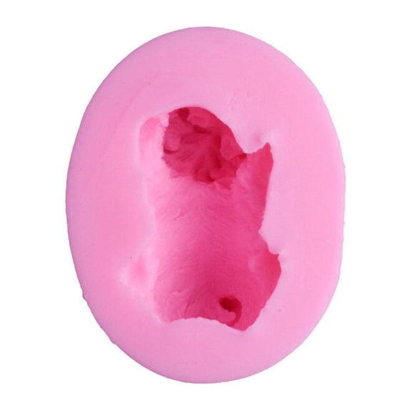 Masteelf Silicone Lion Fondant Baking DIY Decorating Tools Bakeware for Cake Pudding Jelly (Pink)