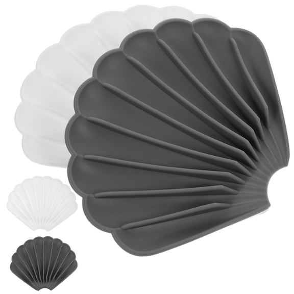 Masteelf Silicone Soap Dish Holder for Storage with SelfDraining Structure in Assorted Color 4pcs