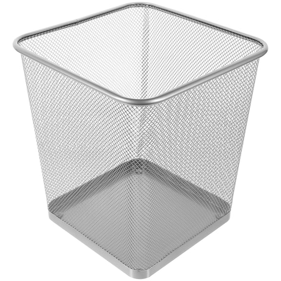 Masteelf Metal Wastebasket for Kitchen and Office, Easy to Clean Trash Can, Garbage Holder
