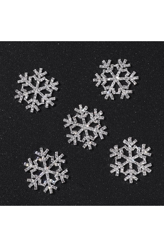 Silver Snowflake Shoe Clips for Women Alloy Decoration Durable Accessories for Flats Boots Sandals Pumps 5pcs