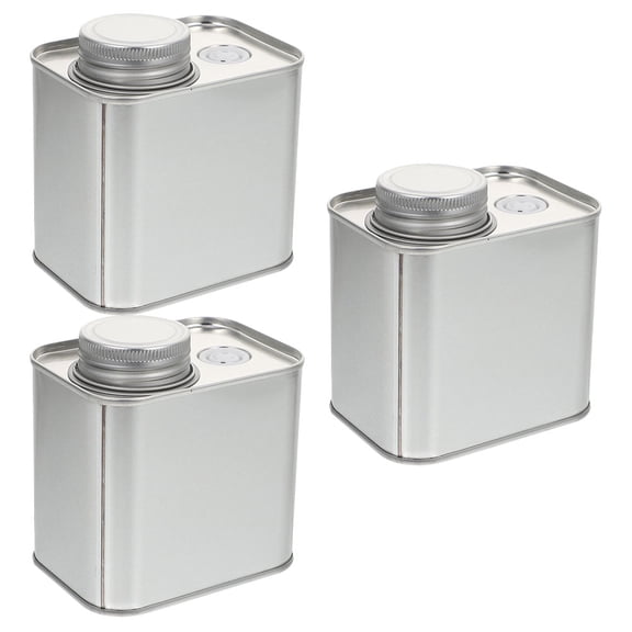 Masteelf Silver Vacuum Sealed Tea Canisters for Loose Tea and Coffee Storage Tinplate Kitchen Containers 3Pcs