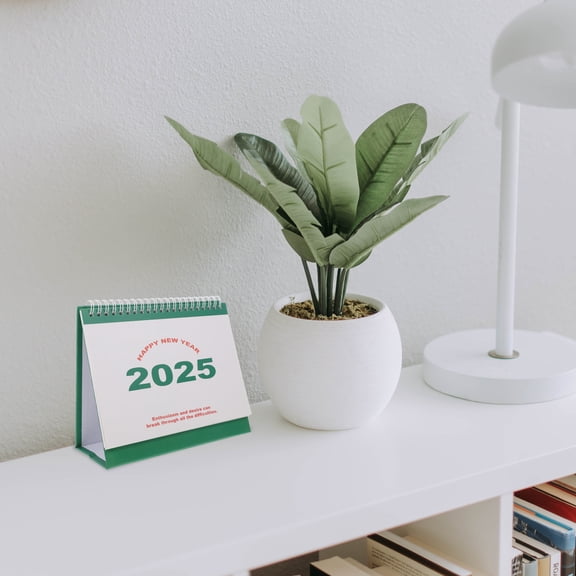 Masteelf Small Simple Desk Calendar Monthly Planner for Office and Classroom Use in Green Color