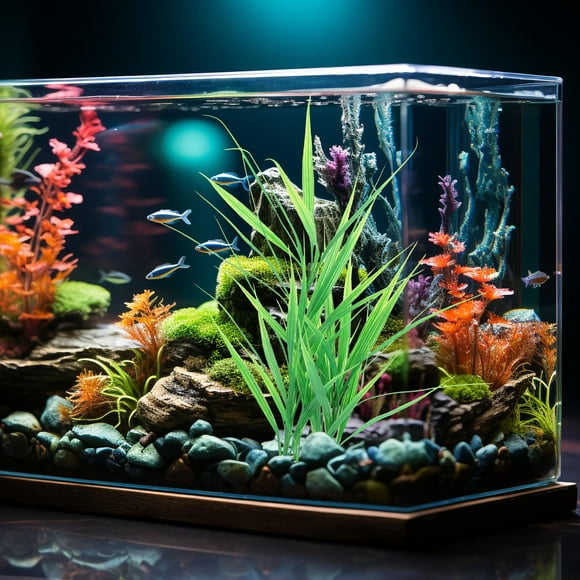 Masteelf Simulated Decorative Water Plants Artificial Pond Grass Fish Tank Decorations Green