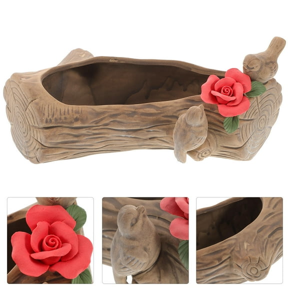 Masteelf  Simulated Resin Animal Decoration Succulent Plant Pot Miss