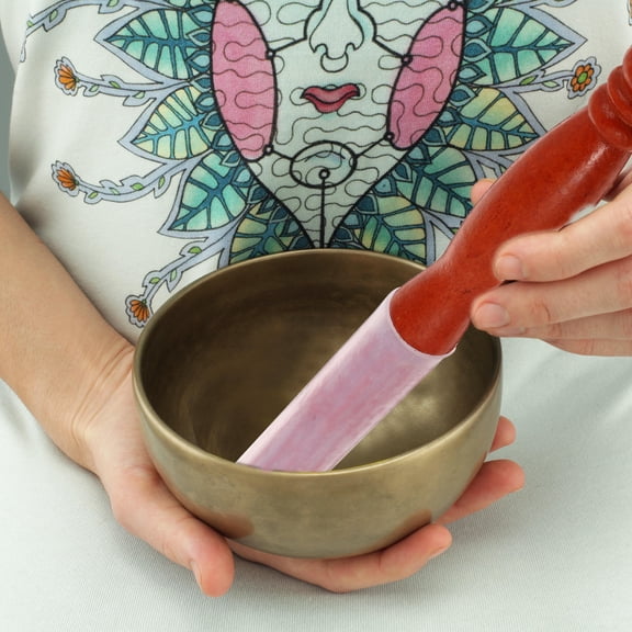 Masteelf Singing Bowl Mallet Sound Instrument Stick Instruments Brown