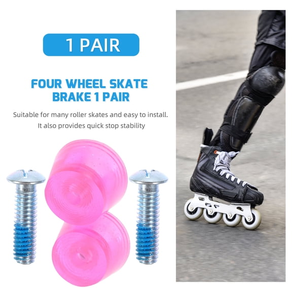 Masteelf Skate Guards Skate Brake Head Roller Skate Replacement Parts 4.5x4.5x4.5cm Pink