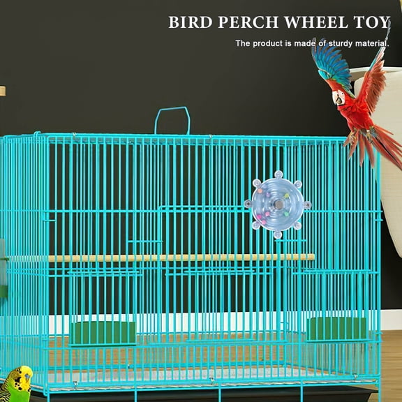 Interactive Spinning Chew Toy for Birds Parrot Cage Accessories Fun Chewing Plaything for Parakeets Bird Cage Toy for Small Birds