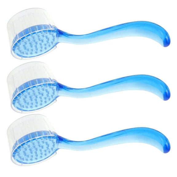 Masteelf Skyblue Facial Cleansing Brush with Soft Bristles for Deep Cleansing at Home Plastic and Nylon 3pcs