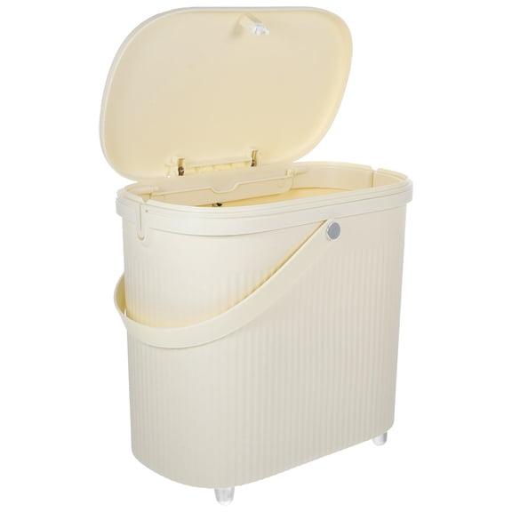 Masteelf Slim Trash Can Bedroom Dustbin Modern Waste Bin Bathroom Garbage Bin for Kitchen