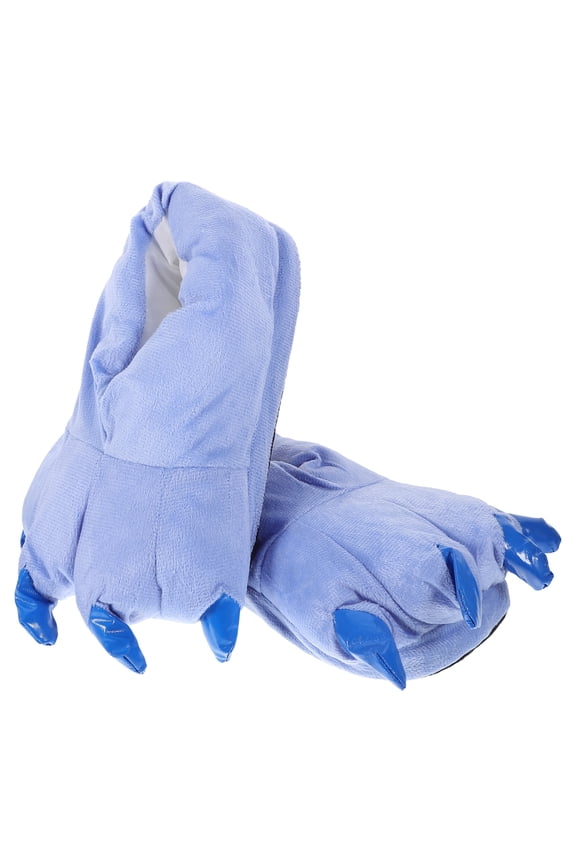 Slippers Men Women Plush Animal Claw Shoes Winter Accessories Blue