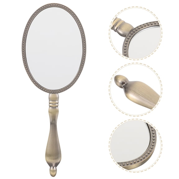 Masteelf Small Hand Mirror with Handle Handheld Vanity Gift Creative