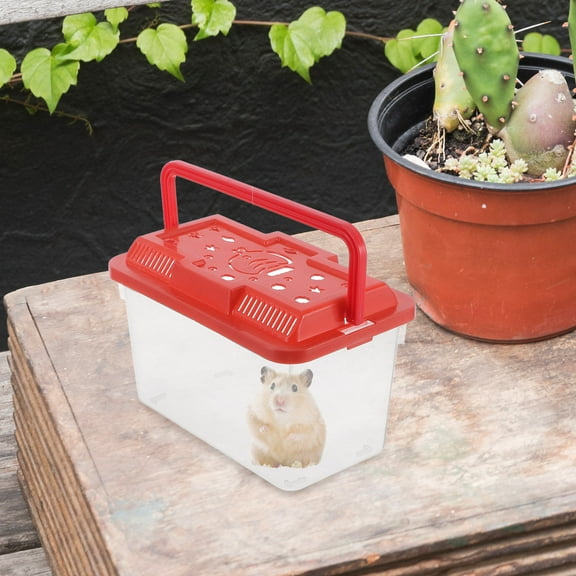 Masteelf Small Plastic Aquariums Fish Tank Hermit Crab Tank With Handles Reptile Carrier Breeding Tank For Reptiles Crabs Lizards Turtle