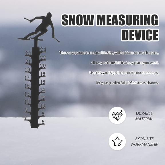 Masteelf Snow Gauge for Yard Decorations Easy to Install Christmas Garden Ornament 12.5 Inches