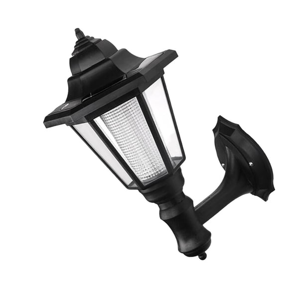 Masteelf  Solar Powered Wall Lights Vintage Hanging Outdoor Panel Black