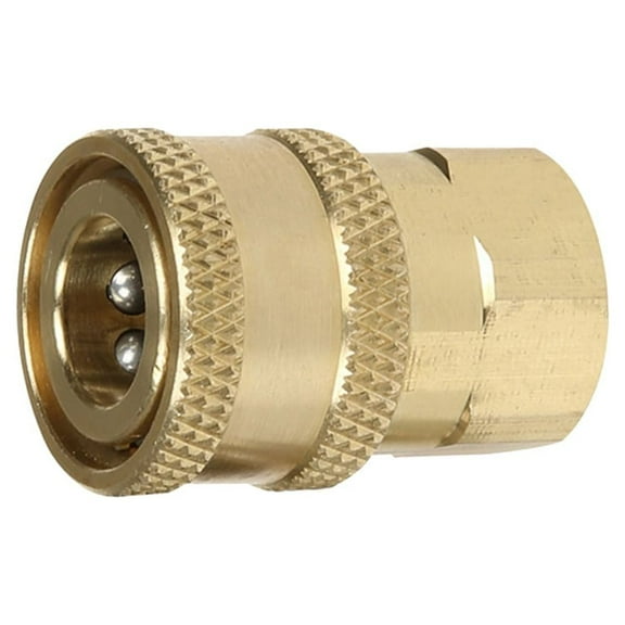 Masteelf Solid Brass Quick Coupler Set High Press Connector Fittings 1/4" Plug Female Male Tools for Car Washing (Golden)