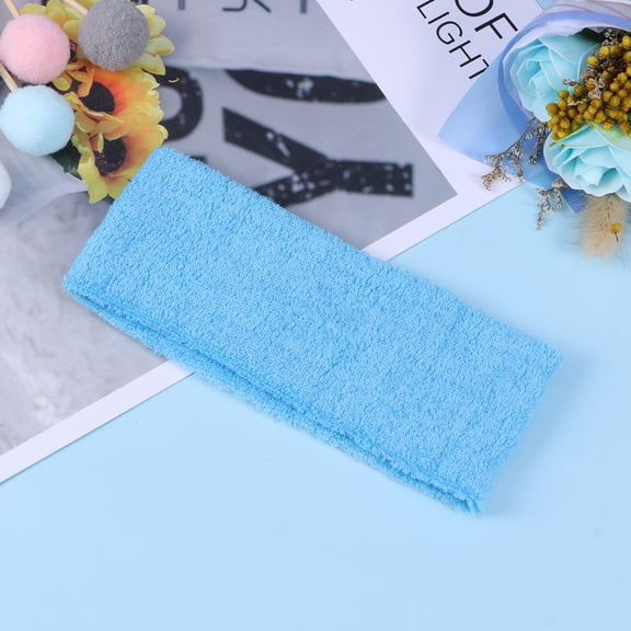Masteelf Sports Yoga Sweatbands Spa Facial Headband Make Up Wrap Head Cloth Headband Adjustable Towel(Sky Blue)