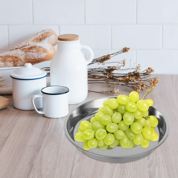 OFFIGAM Multi Purpose Stainless Steel Cake Pan for Baking Pizza Bread and Pie