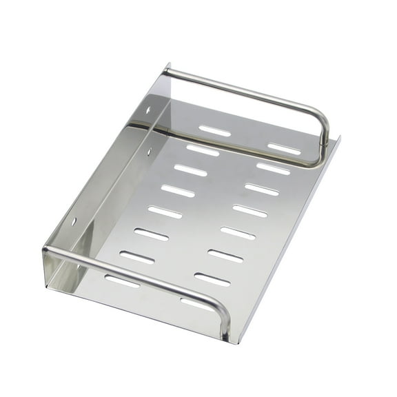 Masteelf Stainless Steel Single Tier Wall Mounted Bathroom Shelf Rustproof Bath Rack Organizer for Shampoo Towels Clothes Cosmetics Toiletries