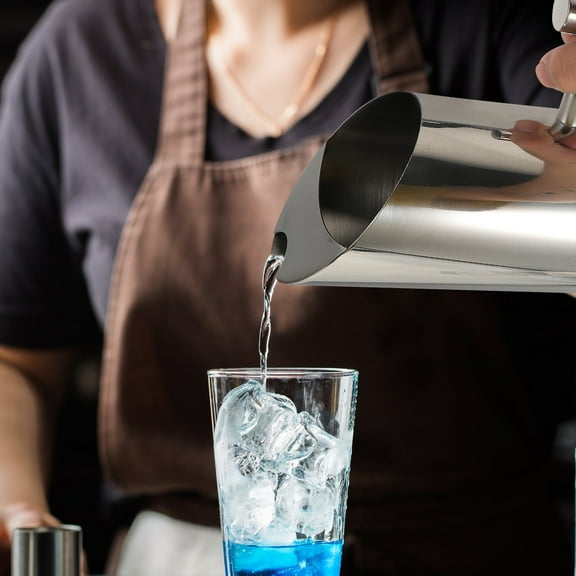 Masteelf Stainless Steel Beverage Pitcher for Home Use Silver Color with Handle Ideal for Cold Drinks 1.5L Capacity