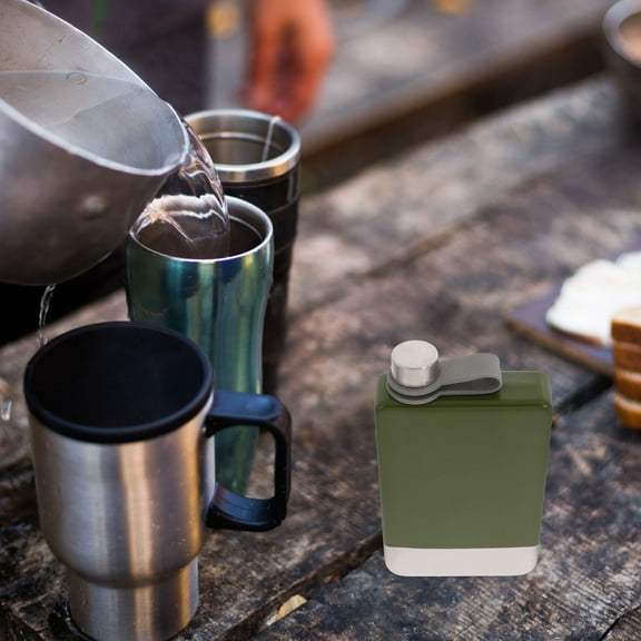 Masteelf Stainless Steel Camping Flask for Liquid Storage and Compact Size Ideal for Outdoor Activities