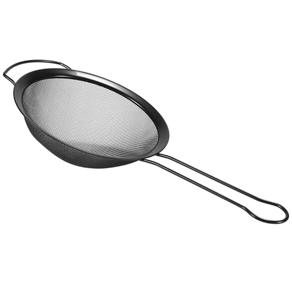 Masteelf  Stainless Steel Colander Sift Strainer Pro Pasta Filter Black