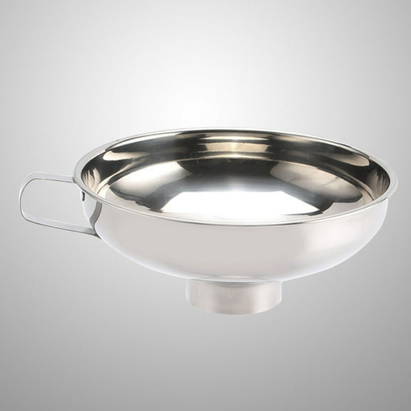 Masteelf Stainless Steel Kitchen Funnel with Wide Mouth for Jam Filling, Comfortable Grip Handle, Size S, Efficient and