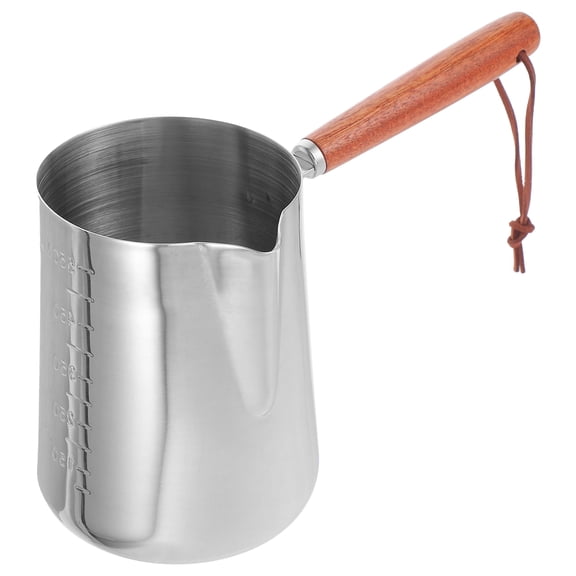 Masteelf Stainless Steel Milk Frothing Pitcher with Scale for Latte Coffee Frothing and Milk Steaming for Shop Coffee Machine Tool