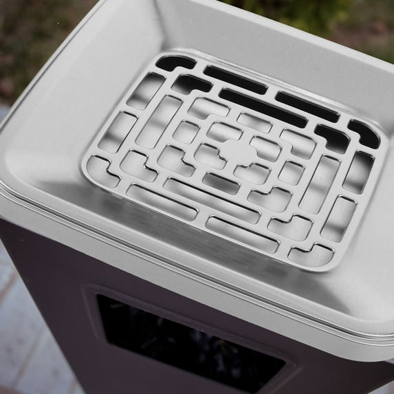 Masteelf Stainless Steel Outdoor Trash Can Lid Garbage Can Top Commercial Waste Container Lid Recycling Can Replacement Lid For Indoor Outdoor Garage