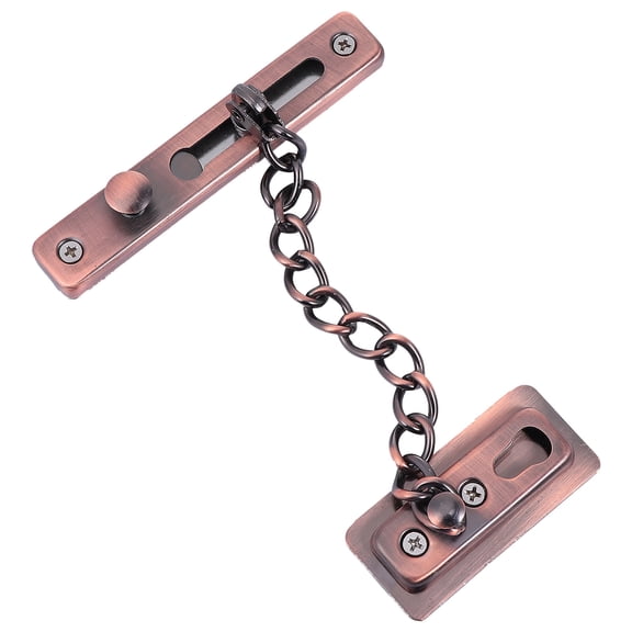 Masteelf  Stainless Steel Security Chain Door Doors Stoppers Padlock Red