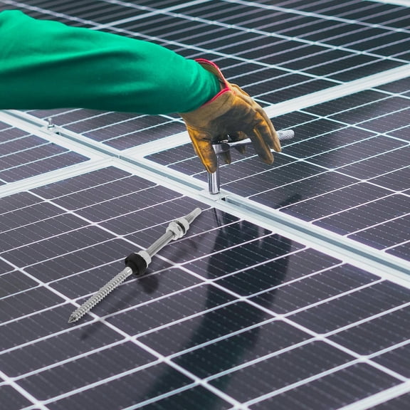 OFFIGAM Durable Solar Panel Hanger Bolt, Stainless Steel, Silver, Weather Resistant, Stable Mount