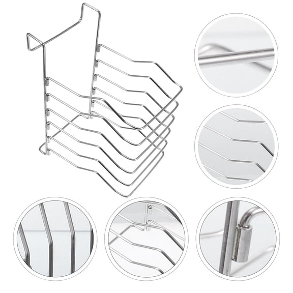 Masteelf Stainless Steel Steak Rack for Storage Holds 5 Steaks at Once Assorted Color