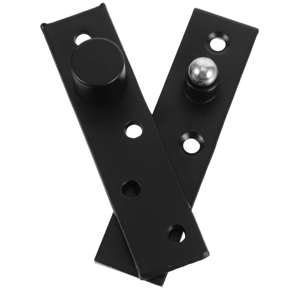 Masteelf  Stainless Steel Swivel Side Hinge Rotatable Door Hinges Black