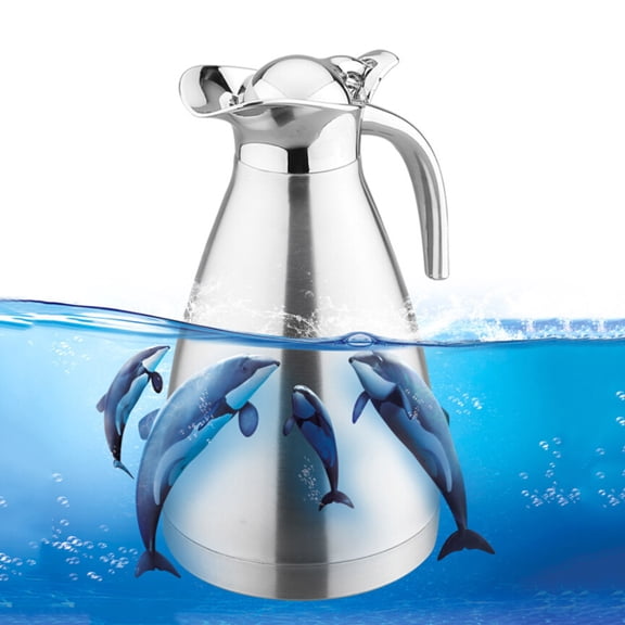 Masteelf Stainless Steel Vacuum Pot Insulated Kettle Tableline Thermal Bottle for Home Restaurant (1.5L)