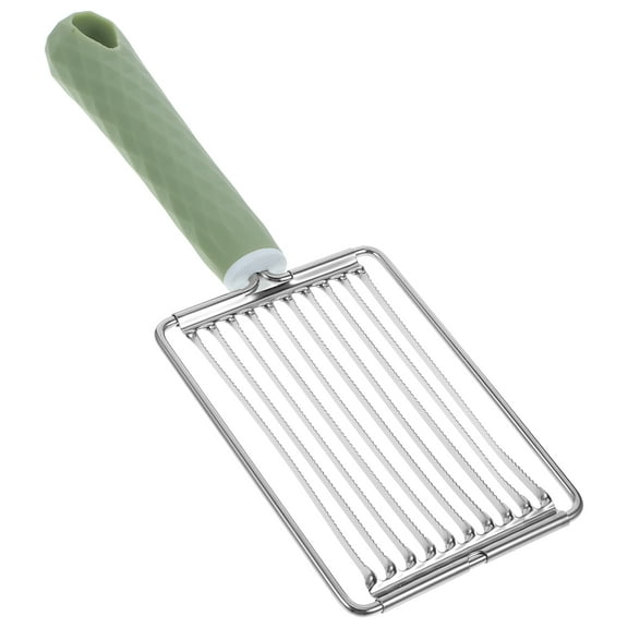 Masteelf Stainless Steel Vegetable Slicer for Home Use Portable and Easy to Clean Perfect for Eggs Tomato Silver