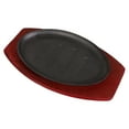Masteelf Steak Frying Pan Teppanyaki Cooking Pan Iron Barbecue Frying