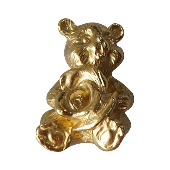 Masteelf Stick-On Hooks for Door Knobs and Handles, Bear Pull Knob, 3.1 x 2 x 2 CM, and Easy to Install