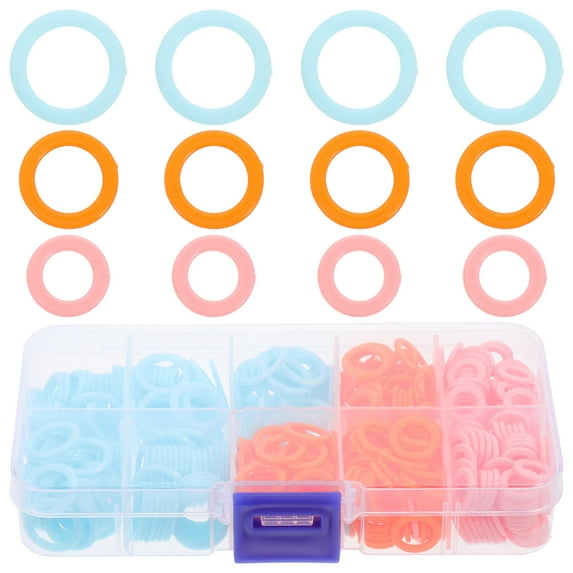 IDEANATEGRATE Knitting Crochet Locking Stitch Markers 450Pcs 1.2X0.47In