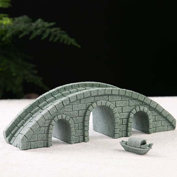 Masteelf Stone Bridge Mini Statue Bridge Vintage Style Bridge Arch Bridge Yard Bonsai Decoration