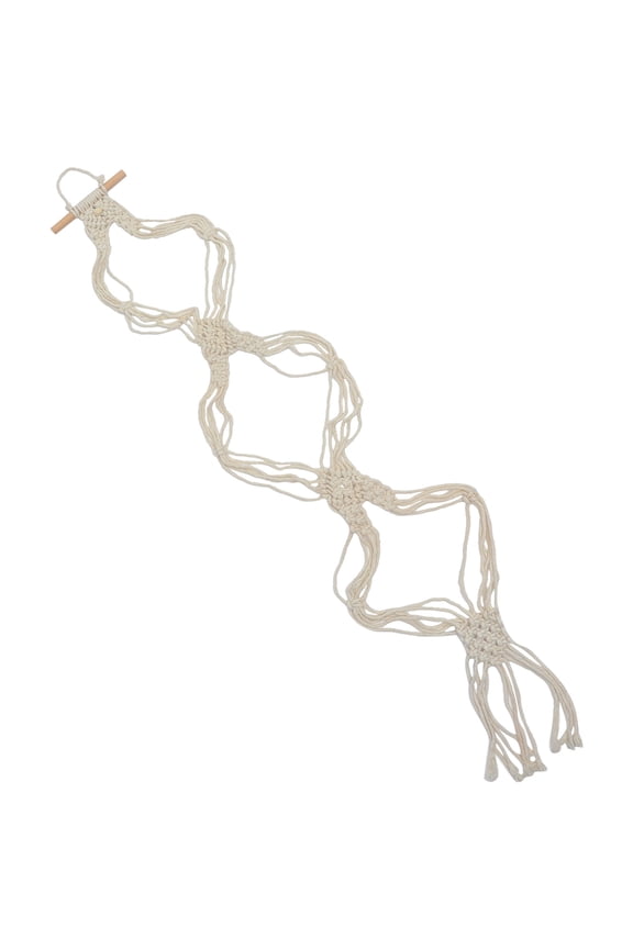 Hat Display Hanger Macrame Cotton Rope Beige Baseball Caps 1Pack 6.1X5.9In