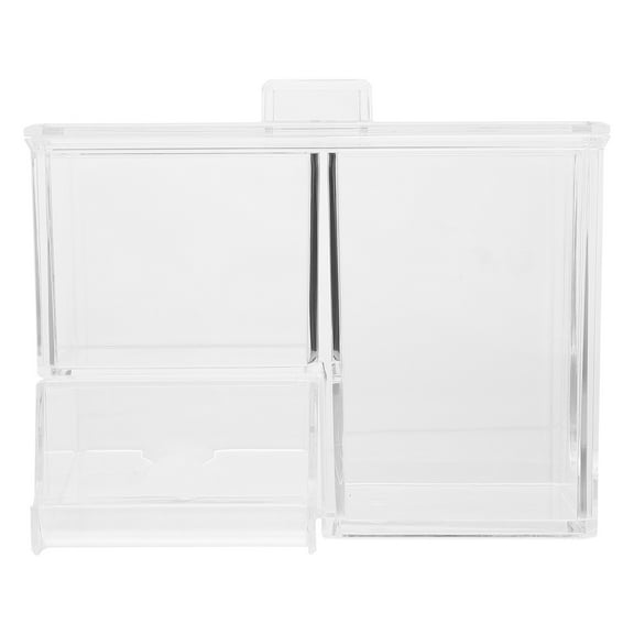 Masteelf Storage Bins with Lids Cosmetic Box Makeup Sponge Cotton Pad Case