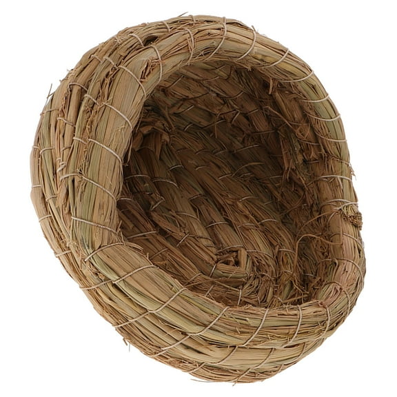 Masteelf Straw Woven Chicken Nest Handmade Bird Nest Breeding Nest Hatch House Cage For Dove Pigeon Parrot Hamster Gerbil Guinea Pig