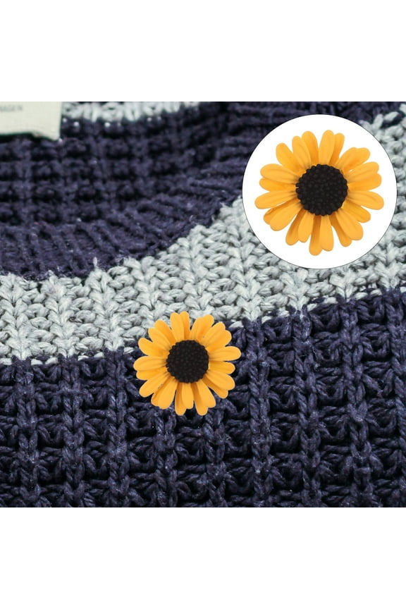 Sunflower Sweater Pin for Women Elegant Brooches Jewelry Sunflower Anti-Exposure Pin for Jackets Coats and Sweaters Sunflower Brooch Pin
