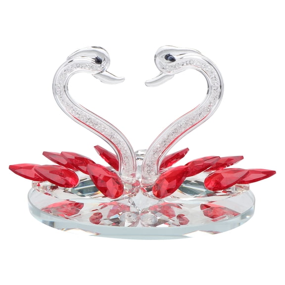 Masteelf  Swan Figurine Party Decoration Couple Gift Decorations Lovers Red