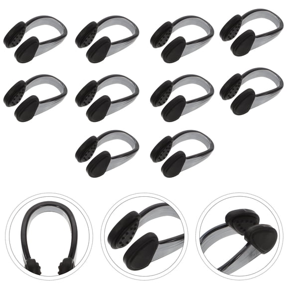 Masteelf Durable Silicone and PC Swimming Nose for Comfortable, Safe Protection During Swimming, Black
